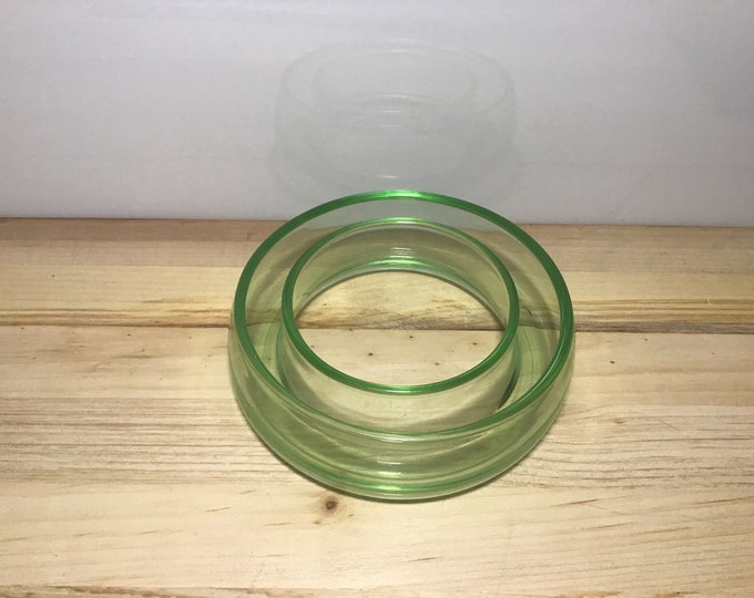 Vintage Depression Green Glass Snack Bowl