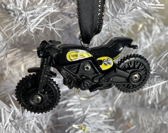 Personalized Ducati Scrambler Hot Wheel Ornament Handmade