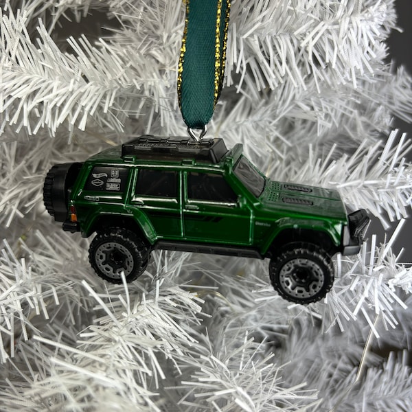 Personalized Jeep Cherokee Hot Wheels Ornament Handmade