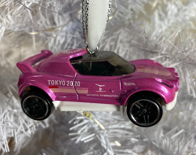 Personalized 2020 Olympics Gymnastics Hot Wheel Ornament Handmade