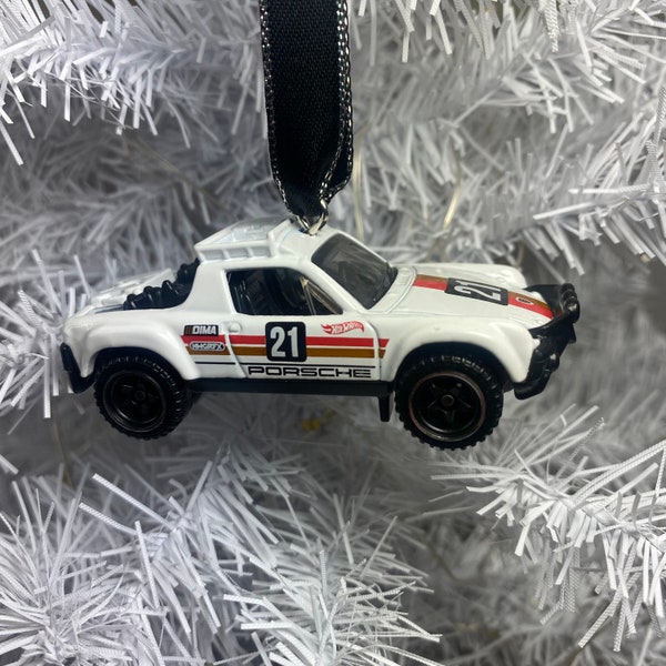 Personalized Porsche 914 Safari Hot Wheels Ornament