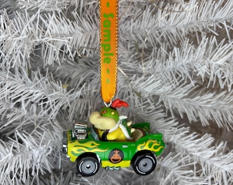 Personalized Baby Bowser Mario Kart Hot Wheels Ornament
