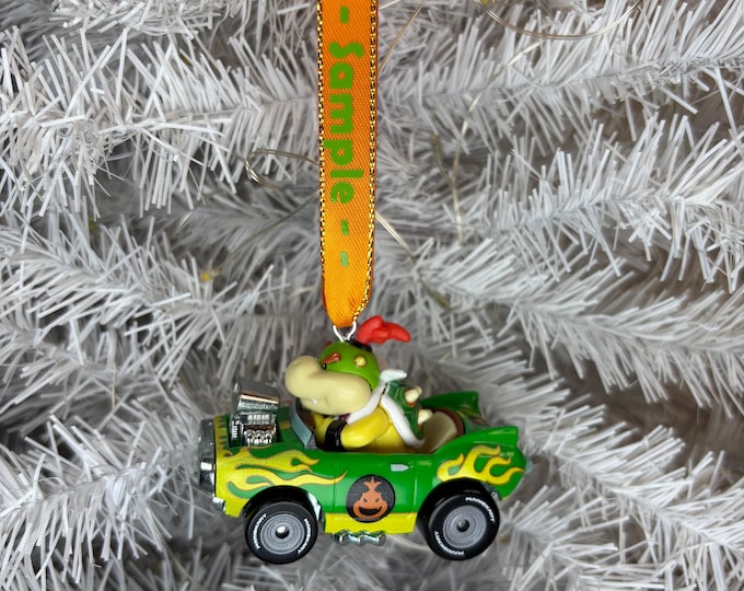 Personalized Baby Bowser Mario Kart Hot Wheels Ornament