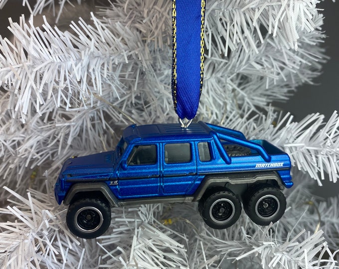 Personalized Mercedes-Benz AMG 6x6 truck Matchbox Ornament Handmade