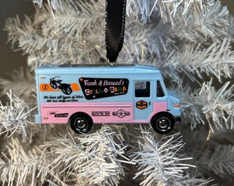 Personalized Cycle Delivery Van Matchbox Ornament