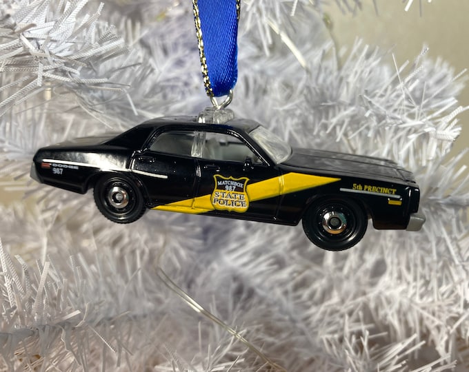 Personalized Dodge Monaco State Police Car Ornament