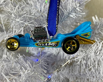 Personalized Diaper Dragger Hot Wheel Ornament