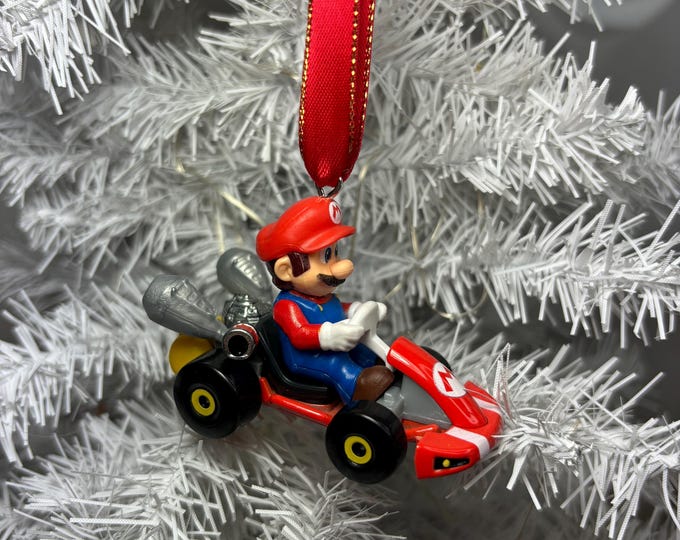Personalized MARIO Mario Kart Hot Wheels Ornament