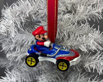 Personalized Mario Shoe Racer Mario Kart Hot Wheels Ornament