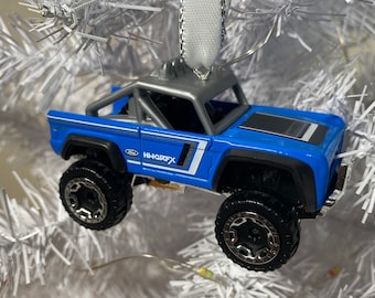 Personalized Custom Ford Bronco Hot Wheels Ornament