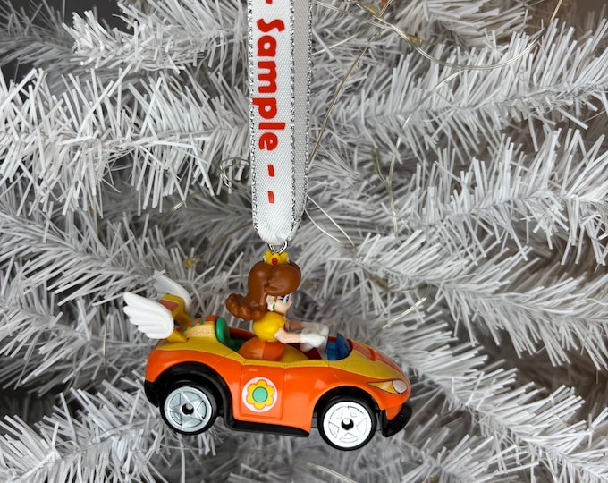 Personalized PRINCESS DAISY Mario Kart Hot Wheels Ornament