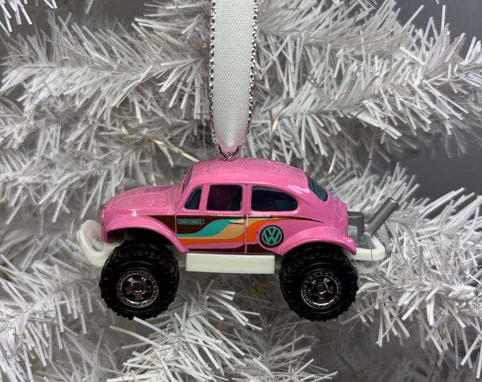 Personalized VW Baja Bug Matchbox Ornament Handmade
