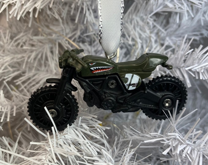 Personalized Hot Wheels Ducati Scrambler Motorcycle Ornament