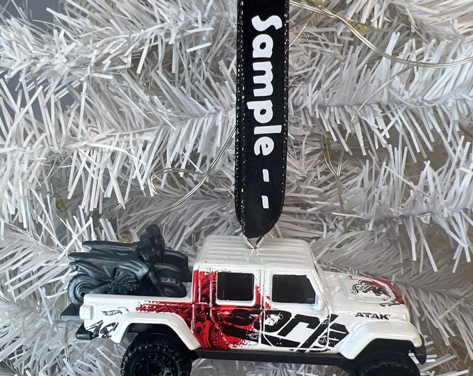 Personalized Jeep Gladiator Hot Wheels Ornament Handmade