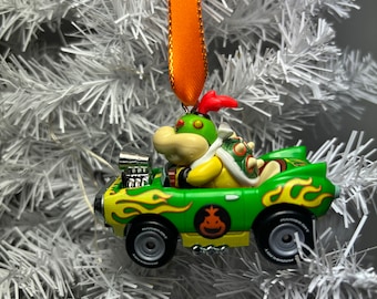Personalized Baby Bowser Mario Kart Hot Wheels Ornament