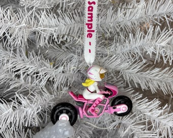 Personalized Princess Peach Mario Kart Hot Wheels Ornament