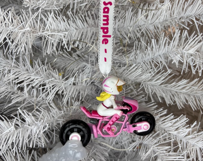 Personalized Princess Peach Mario Kart Hot Wheels Ornament