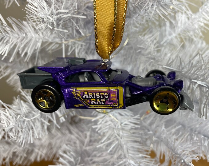 Personalized Aristo Rat Hot Wheels Ornament Handmade