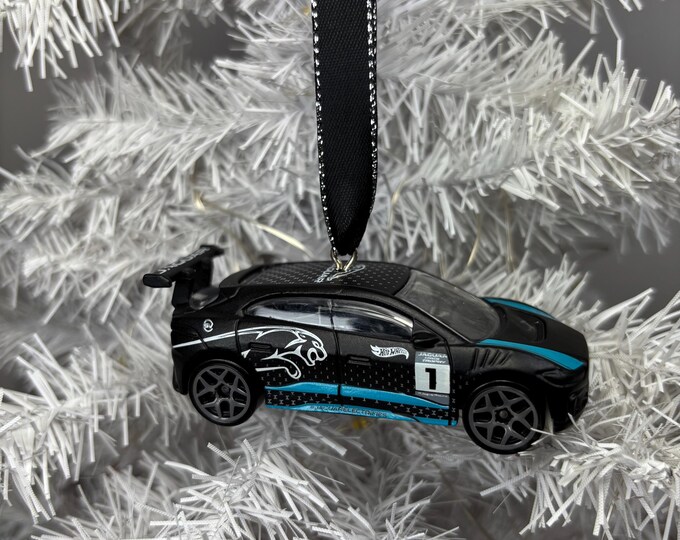 Personalized Jaguar I Pace Trophy Hot Wheels Ornament