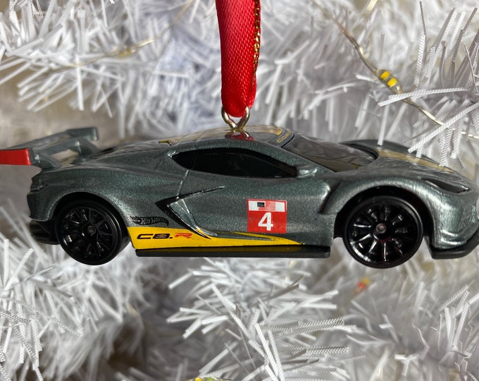 Personalized Corvette C8.R Hot Wheels Ornament Handmade