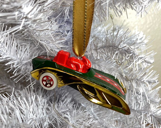 Personalized Santa Sleigh Hot Wheels Christmas Ornament