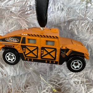 Personalized Hummer Matchbox Ornament Handmade