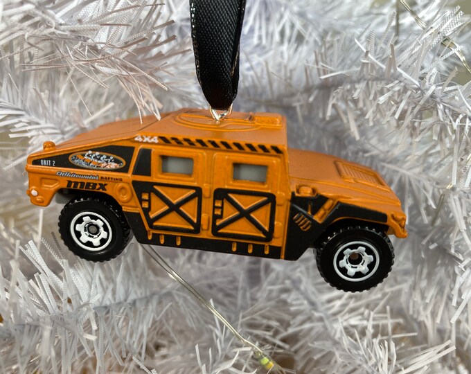 Personalized Hummer Matchbox Ornament Handmade