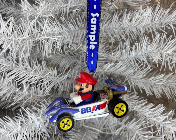 Personalized MARIO Mario Kart Hot Wheels Ornament