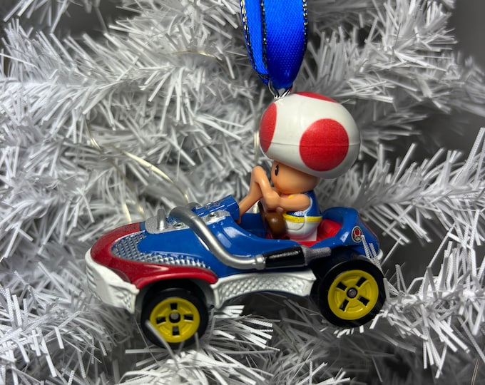 Personalized Toad Mario Kart Hot Wheels Ornament