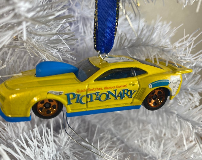 Personalized ‘10 Pro Stock Camero Pictionary Hot Wheels Ornament Handmade