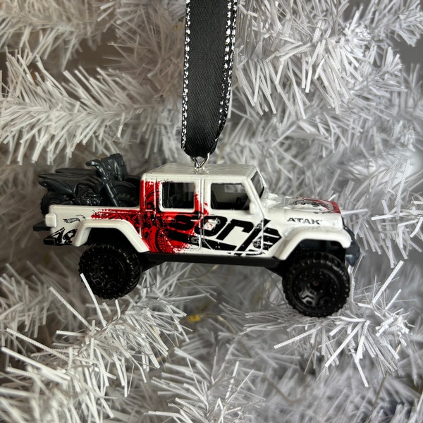 Personalized Jeep Gladiator Hot Wheels Ornament Handmade