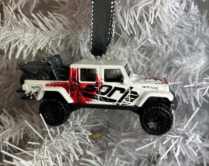 Personalized Jeep Gladiator Hot Wheels Ornament Handmade