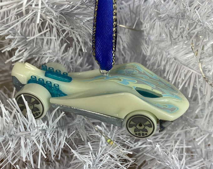 Personalized Halloween Glow in the Dark Halloween Hot Wheels Ornament Handmade