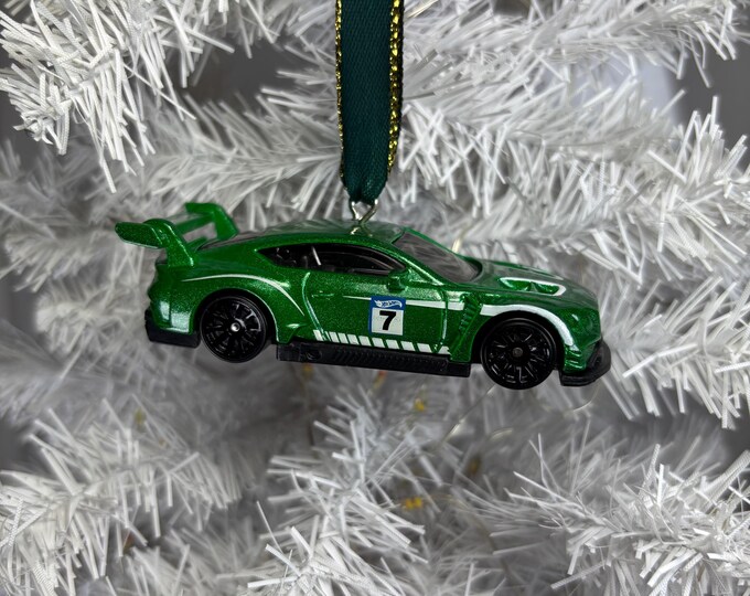 Personalized Bently Continental GT3 Hot Wheels Ornament