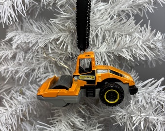 Personalized Construction Steam Roller Matchbox Ornament