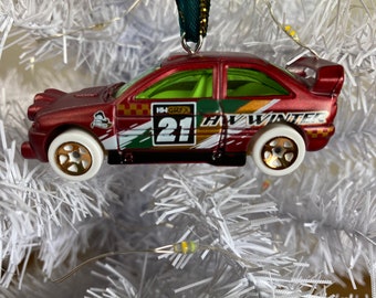 Personalized Winter 2021 Ford Escort Hot Wheels Ornament