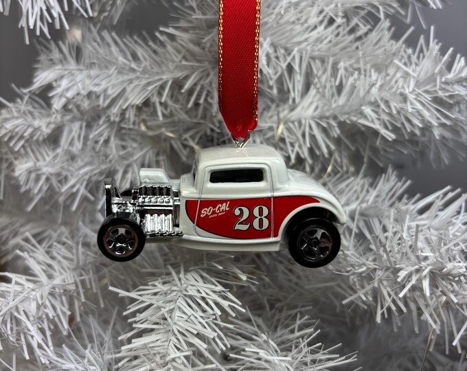 Personalized ‘32 Ford Hot Wheels Ornament Handmade