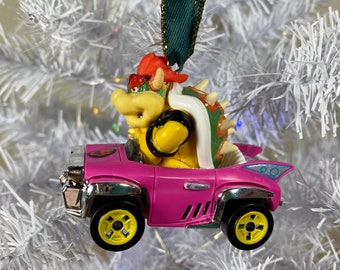 Personalized BOWSER Mario Kart Hot Wheels Ornament