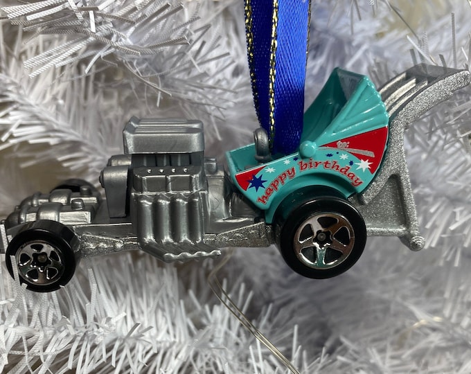 Personalized Happy Birthday Edition Hot Wheels Ornament