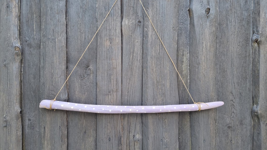 96 Cm Painted Driftwood Towel Hanger Boho Hanger Beach Etsy