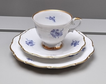 Vintage Hackefors Sweden porcelain cup and saucers