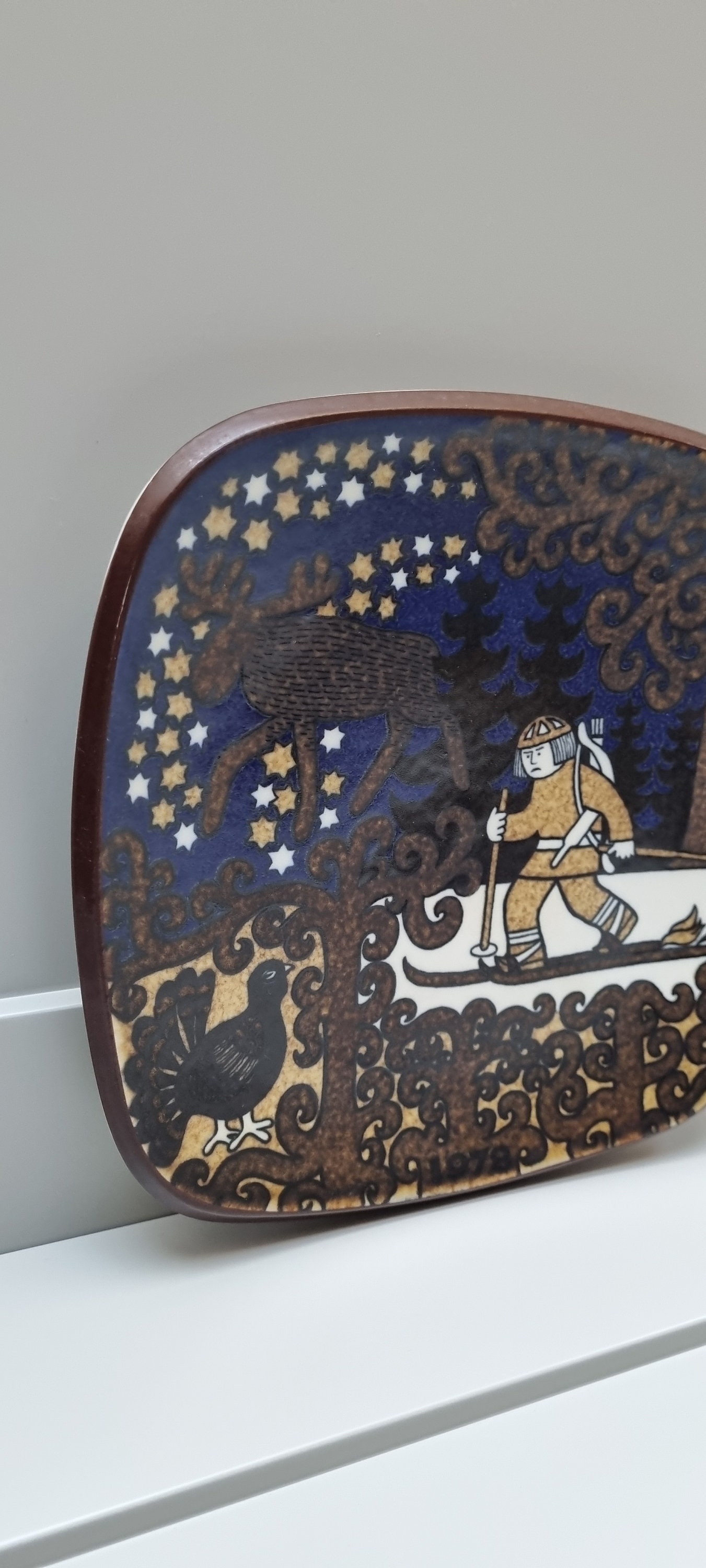 Arabia Plate, Scandinavian Pottery ARABIA Finland 1978