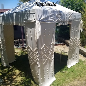 Vendor Canopy cover, Boho tent, boho vendor tent, festival tent, wedding tent, 10x10 canopy cover, event tent, Vendor tent cover, colors+