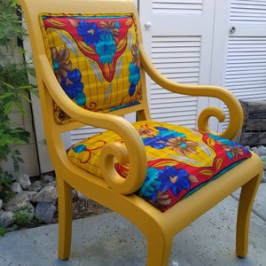 Whimsical Side Chair, LOCAL PICKUP ONLY, French Style Accent Chair, Rustic Boho Chair, Hippiewild, Patchwork Kantha Chair, Statement Chair