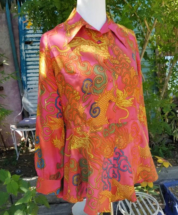 Vintage top shirt womens 80s ladies girl floral l… - image 6
