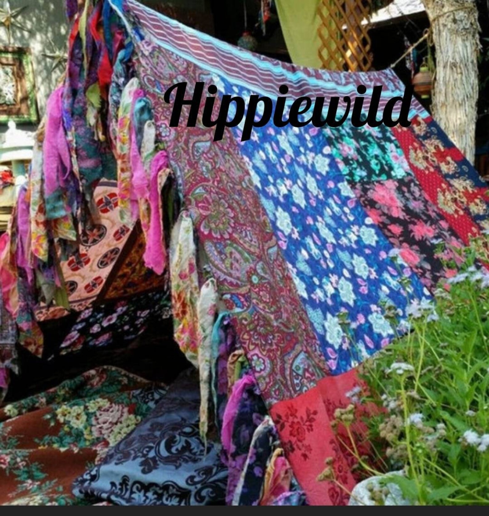 Boho Tent Teepee Vtg Floral Fabrics Multi Color Handmade | Etsy