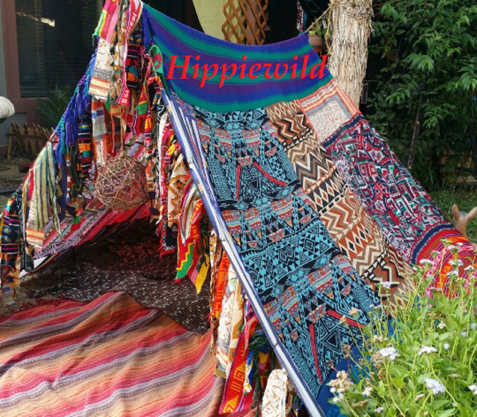 Boho Tent Teepee Glamping Hippie Boho Fabric Festival Photo - Etsy