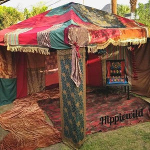 Vendor tent cover, event tent, vendor canopy cover, hippie tent, boho canopy cover, hippiewild, renaissance tent, rustic tent, medieval tent