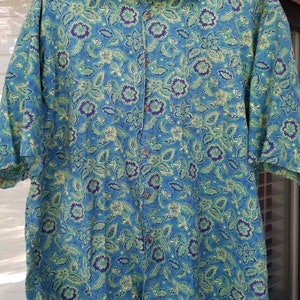 Vintage LL BEAN shirt top mens womens unisex rare  floral hawaiian tropical XL cool surfer Rare