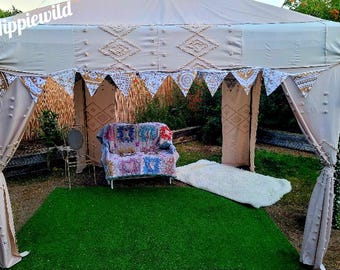 Housse De Tente Vendeur Bohème 10x10 - Tente Fleurie Pour Festival - NEUVE